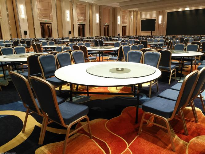 上海五星级酒店宴会家具度假酒店宴会餐桌椅铝合金餐椅